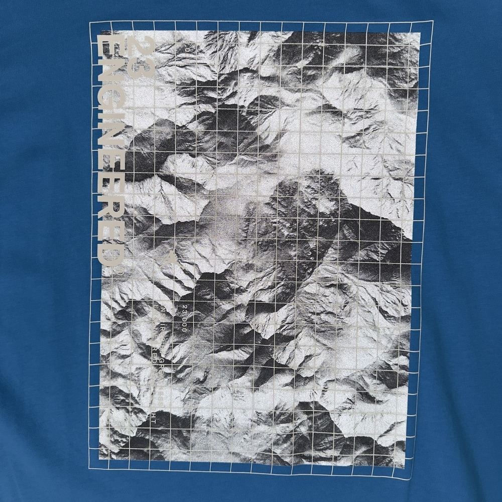 Jordan Shirt Mens Medium Long Sleeve 23 Engineered Grid Topo Graphic Crewneck - Picture 6 of 9